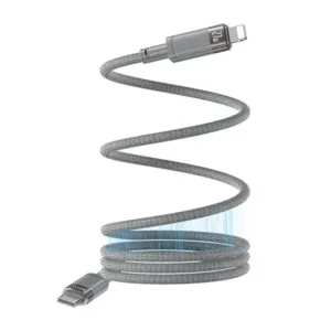 Câble magnétique de charge rapide et transfert de données YESIDO – 27W – 1m – Type-C vers Lightning – CA172L