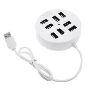 Novatek USB Hub 8 Ports – Forme Circulaire – Blanc