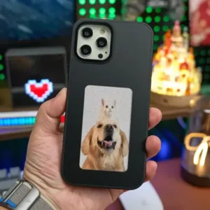 Coque à écran e-ink pour iPhone 14 Pro – Creative Case – Noir