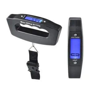 Pèse-bagage électronique à main avec poignée pour valise et sac – 50Kg Maximum – YESIDO – Noir