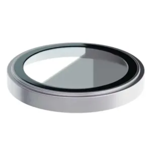 Protection d’appareil photo pour iPhone 15 Pro Max en HD – Compatible avec les coques – Anti-rayures, anti-reflet – Résistant à l’eau – Green Lion – Argent