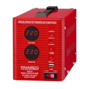 Nasco Stabilisateur Automatique 1500VA Compteur Digital – NAS-1500VA-RR