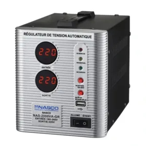Nasco Stabilisateur Automatique 2000VA Compteur Digital – NAS-2000VA-GR