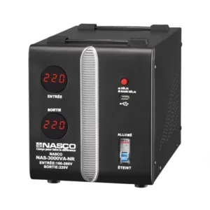 Nasco Stabilisateur Automatique 3000VA Compteur Digital – NAS-3000VA-NR