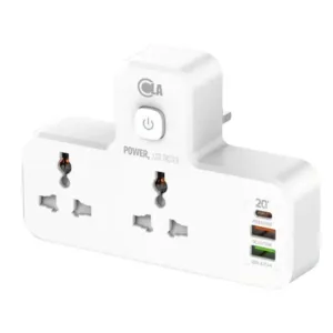 Prise murale à charge rapide – 2 voies d’alimentation – USB-C – 2xUSB-A – PD & qc3.0 – OLA-MP2311