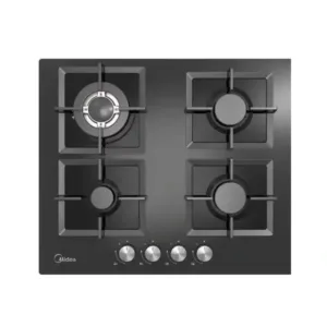 Midea Plaque De Cuisson Noir – 4 Feux – Allumage Electrique – GAZ_60G40ME007-GFT