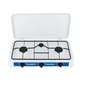 Nasco Réchaud à Gaz 3 Feux Avec Fermeture – NASGS-K3BW