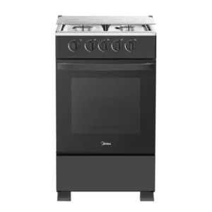 Midea Gaziniere 4 Feux Couverture Vitre – Noire – SP5055T082-B