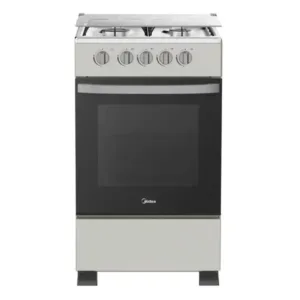 Midea Gaziniere 4 Feux Couverture Vitre- Noir-Gris – SP5055T082-BG