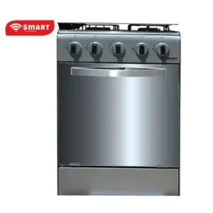 SMART TECHNOLOGY Cuisinière – Gaz 4 Feux Avec Four STC-5050S – Manuel – Inox/Gris – Garantie 6 Mois