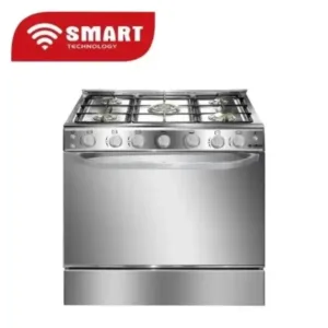 Gazinière 5 Feux Avec Four Smart Technology -En Inox – 80 X 60 Cm – STC-8060C