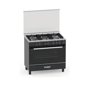 SMART TECHNOLOGY – Gazinière 5 Feux automatique Inox 90×60 Smart – STC-9060GB – Noir – Garantie 6 Mois