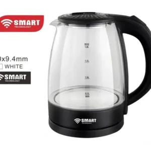 Smart Technology – Bouilloire Electrique – STPE-990V – En Verre Transparent 1,8L – Blanc – Garantie 3 Mois