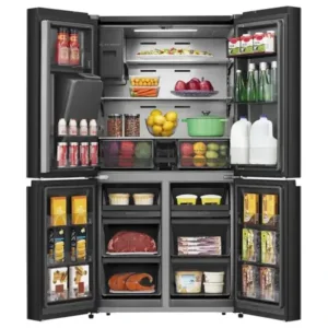 SMART TECHNOLOGY Réfrigérateur Smart Américain 522L 4 Portes Avec Fontaine – STR-678WH- Gris -Garantie 12 Mois