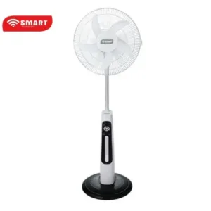 SMART TECHNOLOGY Ventilateur Rechargeable 16″ avec télécommande – STV-630 – Blanc – 1 Mois De Garantie